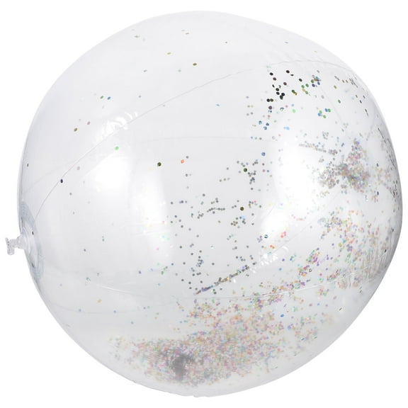 LOLIPPYY 1Set Easy Inflate Glitter Beach Ball for Pool Beach Backyard Summer Party Favors