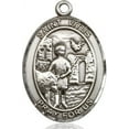 thumbnail image 3 of Extel Large Oval Sterling Silver St. Vitus Pendant with 24" chain, Made in USA, 3 of 10