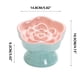 thumbnail image 2 of Bowl de Cerámica para Gatos de Color Azul Hielo con Rosa de Loto Lento, Bowl Elevado para Gatos y Pequeños Perros, Fácil de Limpiar, Reduce la Deglución y la Comida en Exceso, Anti-ahogo, Comida Lenta, 2 of 5