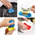 thumbnail image 3 of 3 Pack Silicone Scrubbing Sponge Real Silicon Non Scratch & Non Smell Kitchen Scrubber Pad, 3 of 4
