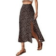thumbnail image 5 of XIAONU Womens Skirts Floral Print Low Split A Line Mid Waist Bodycon Long Skirt Vintage Trendy Holiday Vocation Beach Wear, 5 of 8