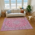 thumbnail image 7 of Addison Rugs Mayfield Premium Machine Washable Traditional Global Pink Rectangle Rug, 3' X 5' Machine Washable Traditional Global Pink Oversized Sherpa Throw Blanket, 7 of 7