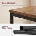 thumbnail image 3 of Nordic Hygge 2-Tier Industrial End Table, Rustic Brown and Ink Black, 3 of 8