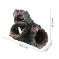 thumbnail image 4 of Unique Bargains Aquarium Hollow Tree Trunk Ornament Resin Accessories Brown 5.91"Length, 4 of 7