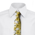 thumbnail image 2 of Flower Necktie, Petals with Pointy Ends Art, Dress Tie, 3.7", White Mustard, by Ambesonne, 2 of 3