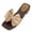 Beige, variant on YgkuHd Women's Casual Block Heel Mules Open Toe Double-Layered Oversized Bow Glittery Fabric Dark Wood-Grain Heel Black,5.5