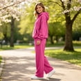 thumbnail image 6 of TOMVIGX 2 Piece Sets for Women Oversized Matching Lounge Sets Fashion Vacation Outfits Hoodies Sweatshirt Wide Leg Pants Everyday Wear Hot Pink M, 6 of 6