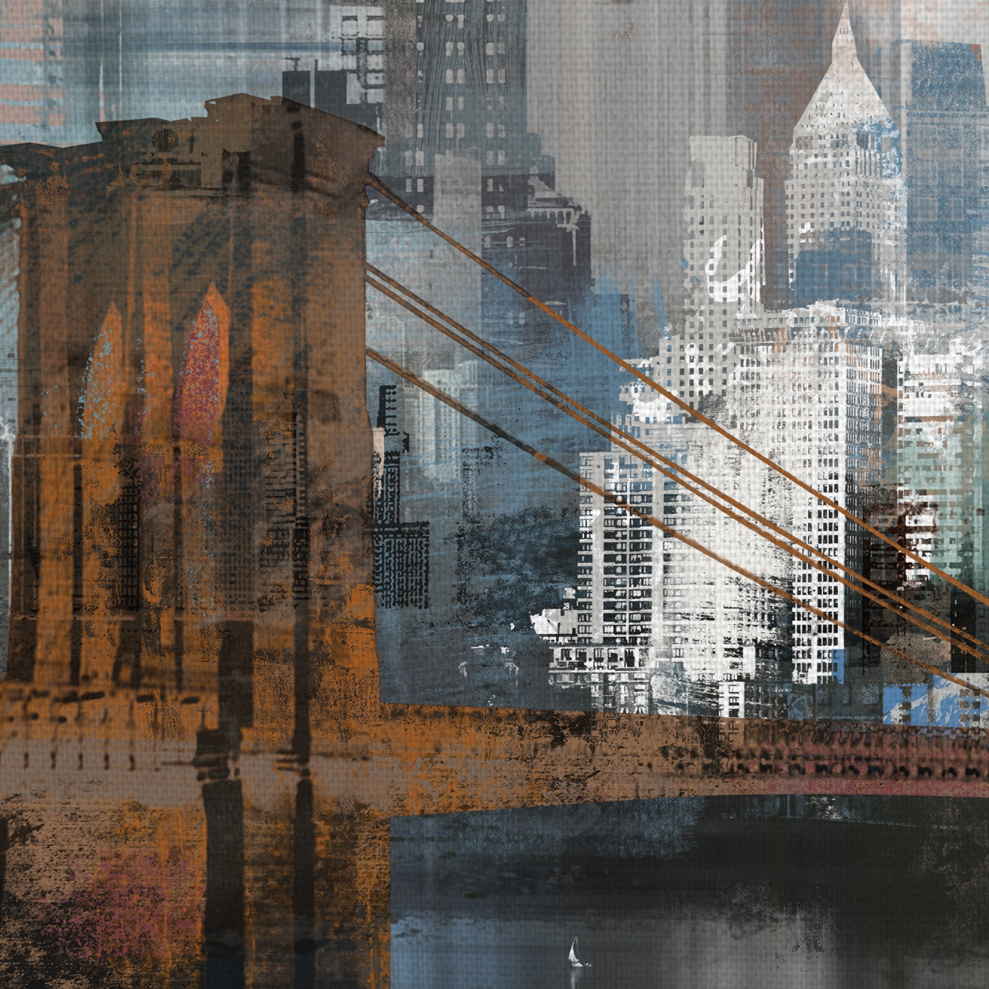 Masterpiece Art Gallery Cityscape NYC by Willowbrook Fine Art Canvas Art Print 30" x 40"