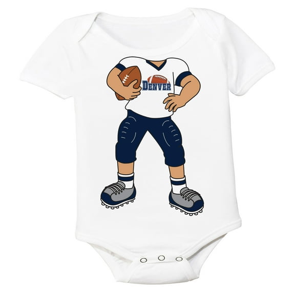Future Tailgater Heads Up! Football Player Baby Bodysuit for Denver Fans