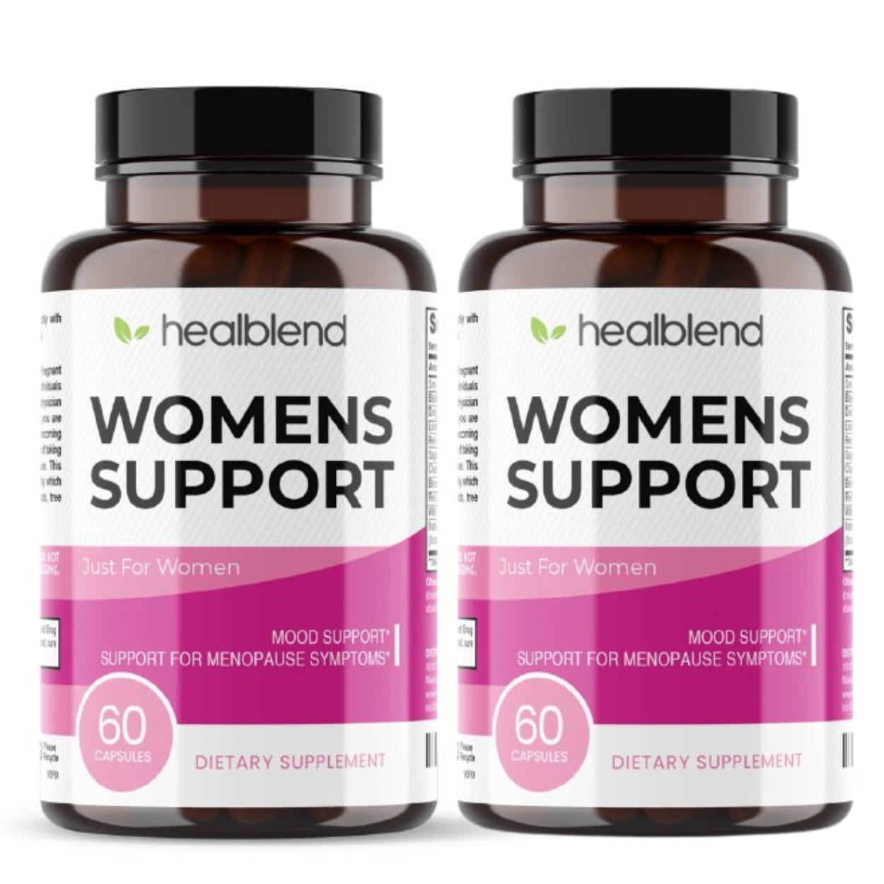 Healblend Women's Support Supplements - Reduces Menopause Symptoms, Hormonal Balance, Promote Healthy Mood - 60 Capsules (2 Pack)