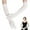 Clear White, variant on Scheam 1920s Opera Costume Gloves,1 Pair Long Satin Stretchy Gloves,21.6" Length Elbow Gloves for Women,for Wedding Birthday Prom Cosplay Bridal Party - Clear White