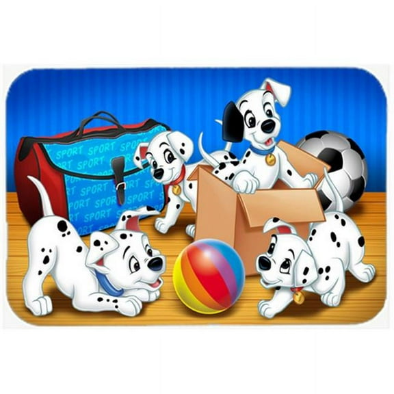 Carolines Treasures  Dalmatians Playing Ball Glass Cutting Board - Large
