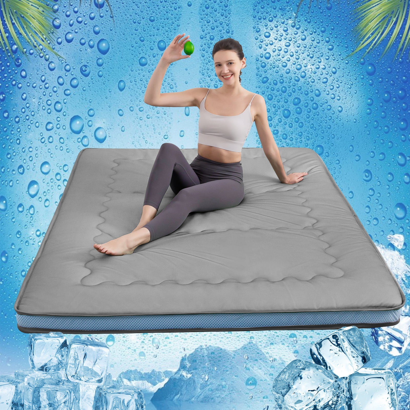 BYBYME Cooling Floor Mattress Japanese Futon Mattress for Hot Sleepers,  Cooling Mattress Pad Portable Floor Bed Camping Mattress Roll Up Mattress  for Summer, Breathable Mesh, Cool Sleep, Grey, Twin - Walmart.com