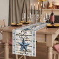 thumbnail image 2 of Table Runners 90 Inches Long Dress Scarves, Texas Star Navy Blue Farmhouse Coffee/Dining/Kitchen Table Runner for Living Room, Farmhouse Vintage Art Wooden 13x90 Inch, 2 of 9