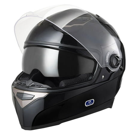 Yescom DOT Full Face Motorcycle Helmet Dual Visors Sun Shield Lightweight ABS Air Vent Motorbike Touring