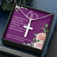 thumbnail image 6 of Christian Encouragement Wedding Message Matthew 19:6 Cross Card Necklace w Stainless Steel Pendant, 6 of 20