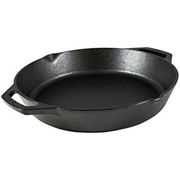 12 Inch Pre-Seasoned Cast Iron Skillet - Dual Assist Handles - Use in the Oven, on the Stove, on the Grill, or Over a Campfire - Black