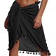 thumbnail image 3 of Traje de baño negro para mujer, pareos y pareos para la playa, faldas para vestir en la playa, perfectas para piscinas de playa, 3 of 5
