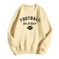 thumbnail image 4 of IYYVV Vintage Football Graphic Sweatshirts for Womens 2024 Game Day Pullover Plus Szie Tops Casual Loose Crewneck Long Sleeve Shirts HA11-Khaki 2XL, 4 of 5