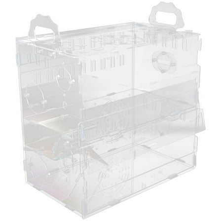 LOLIPPYY 1Pc Acrylic Hamster Cage Small Animal Villa Cage with Breathable Design for Small Pets