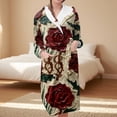 thumbnail image 5 of Gifts for Women Bathrobe for Women Fuzzy Women's Nightgowns & Sleepshirts Oversize Cozy Women's Robes House Womens Robe Watermelon Red, 5 of 5