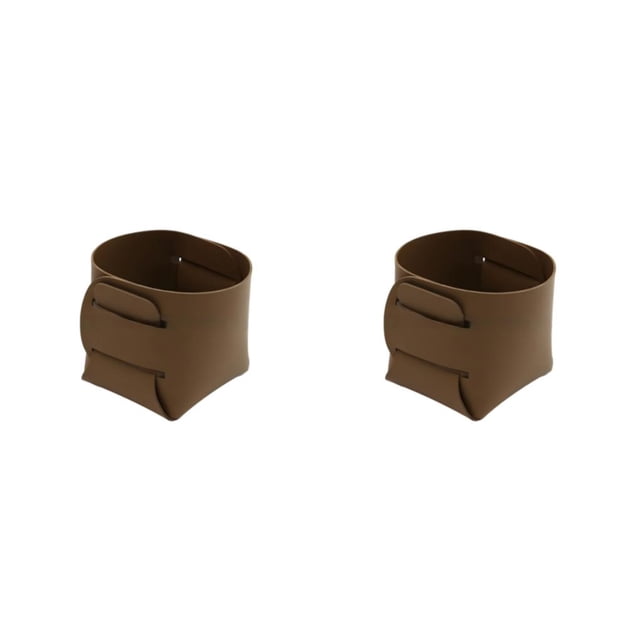 Portalápices Wosthever de Cuero Marrón 9*9*10 CM 2piezas