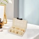 thumbnail image 5 of Organizador de Joyas Portátil con 8 Compartimentos | Estuche de Plástico para Pendientes con Tapa | Mini Organizador de Viaje para Anillos y Cuentas | Blanco, Rojo y Verde, 5 of 6