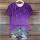 thumbnail image 4 of Mujeres Pantalones Cortos de Manga Corta Impresa Floral Cuello Redondo Superior / Camisa Poliéster, Blusa Casual de Moda para el Uso Diario Del Hogar, 4 of 8