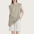 thumbnail image 2 of JDQJBZ Gilet Sans Manches pour Femmes en Tissu à Col Rond, 2 of 4