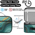 thumbnail image 4 of Green and Gold Marble Pattern Insulated Lunch Bag Teens,Bento School Lunch Bag for Teens for Work,Picnic or Travel 10.6x7.7x4.3 Inches,12 Can Capacity, 4 of 6