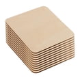 thumbnail image 3 of 10x Crafts Slice Blank Square Pieces Unfinished Wooden Natural Cutouts 8cm, 3 of 8
