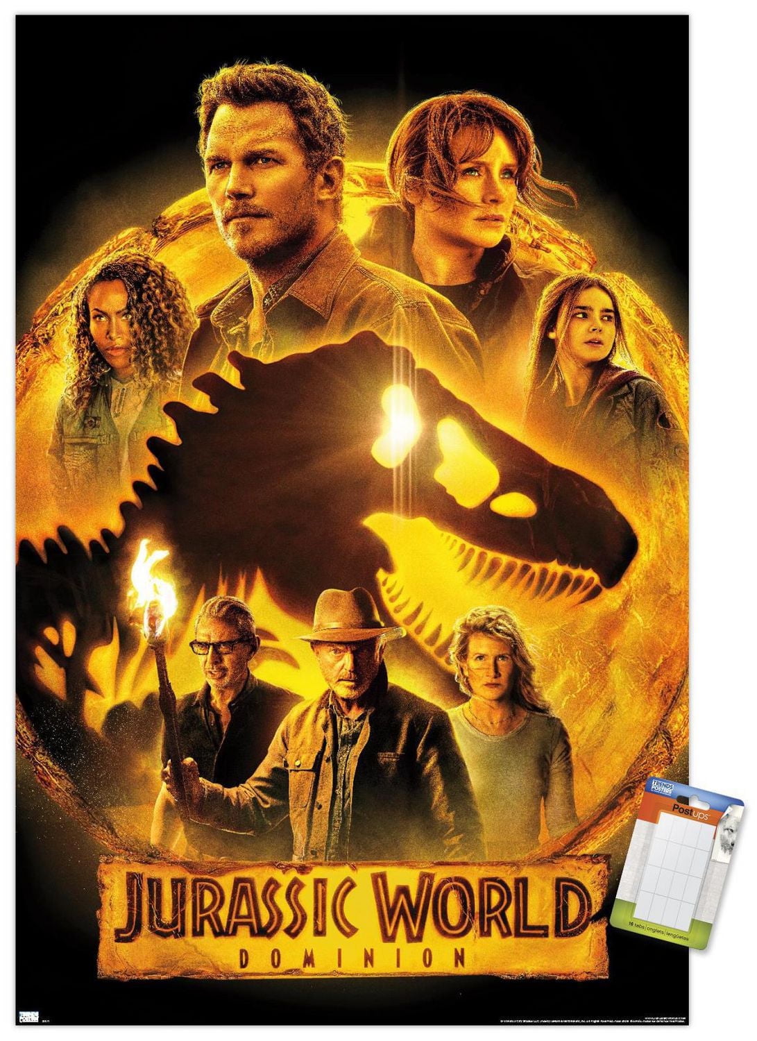 Jurassic World: Dominion - Group One Sheet Wall Poster, 14.725" x 22.375" Framed
