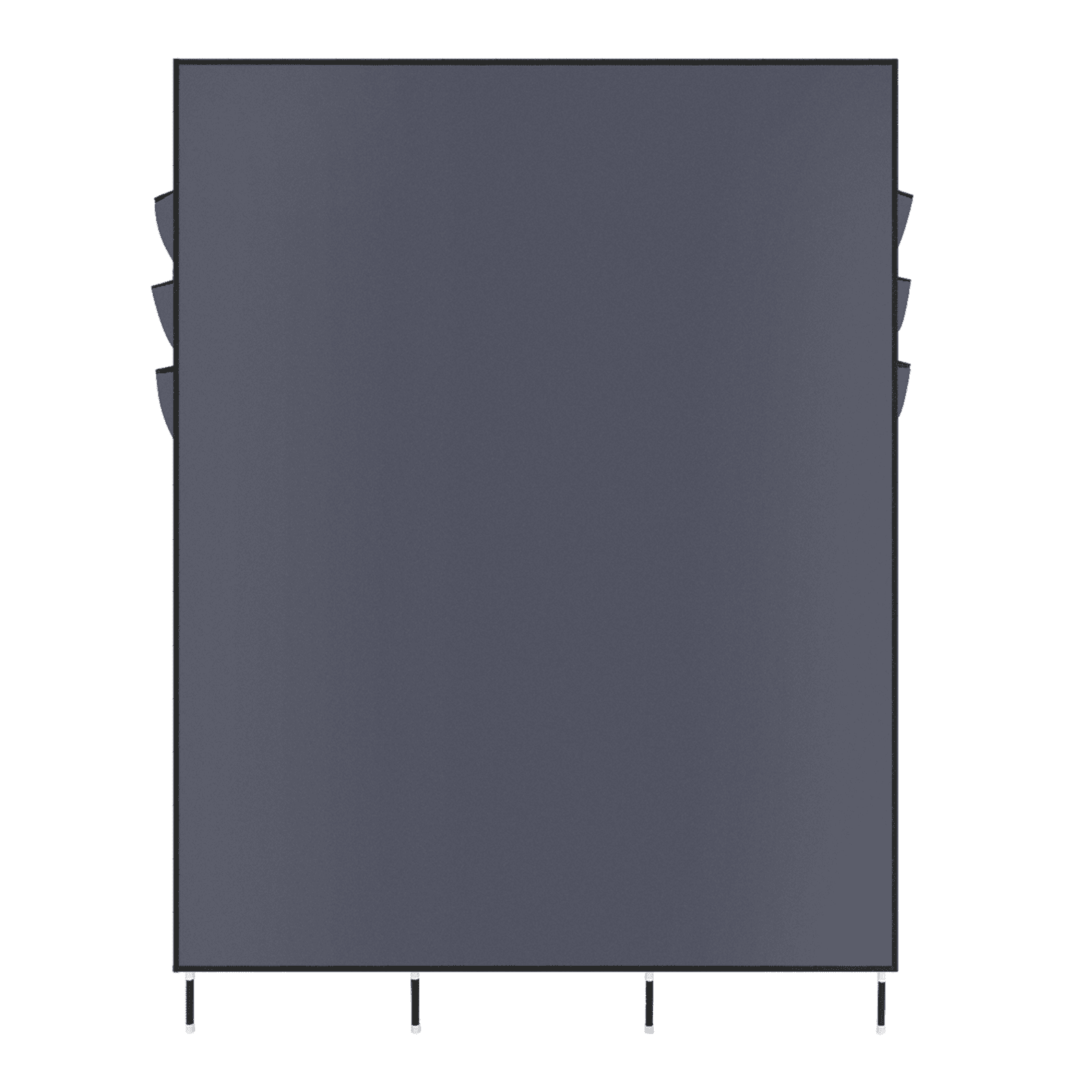 69" Elevated Portable Closet - Heavy Duty Steel Frame with 8 Shelves, High-Leg Design for Robot Vacuums, Dustproof Gray Wardrobe Organizer