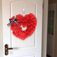 thumbnail image 6 of Red Heart-shaped Valentine's Day Wreath Door Wall Hanging Decor for Creative Party Prop Artificial Flower Garland for Ho, 6 of 12