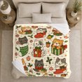 thumbnail image 5 of Playful Christmas Cats Presents, Playful Pet Portrait Pattern, Warm Flannel Blanket for Living Room and Bedroom, Cat Lovers Christmas Gift, Pet Lover Home Decor, 5 of 9