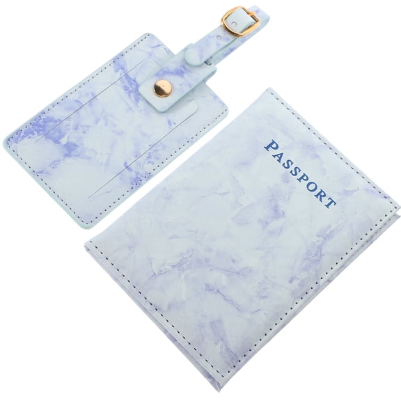 WASHWEPE Travel Suitcase Tags Passport Cover Aluminum Alloy 1 Set