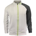 thumbnail image 1 of MusclePharm Mens MP Victory Zip Up Hoodie - White/Green, 1 of 3