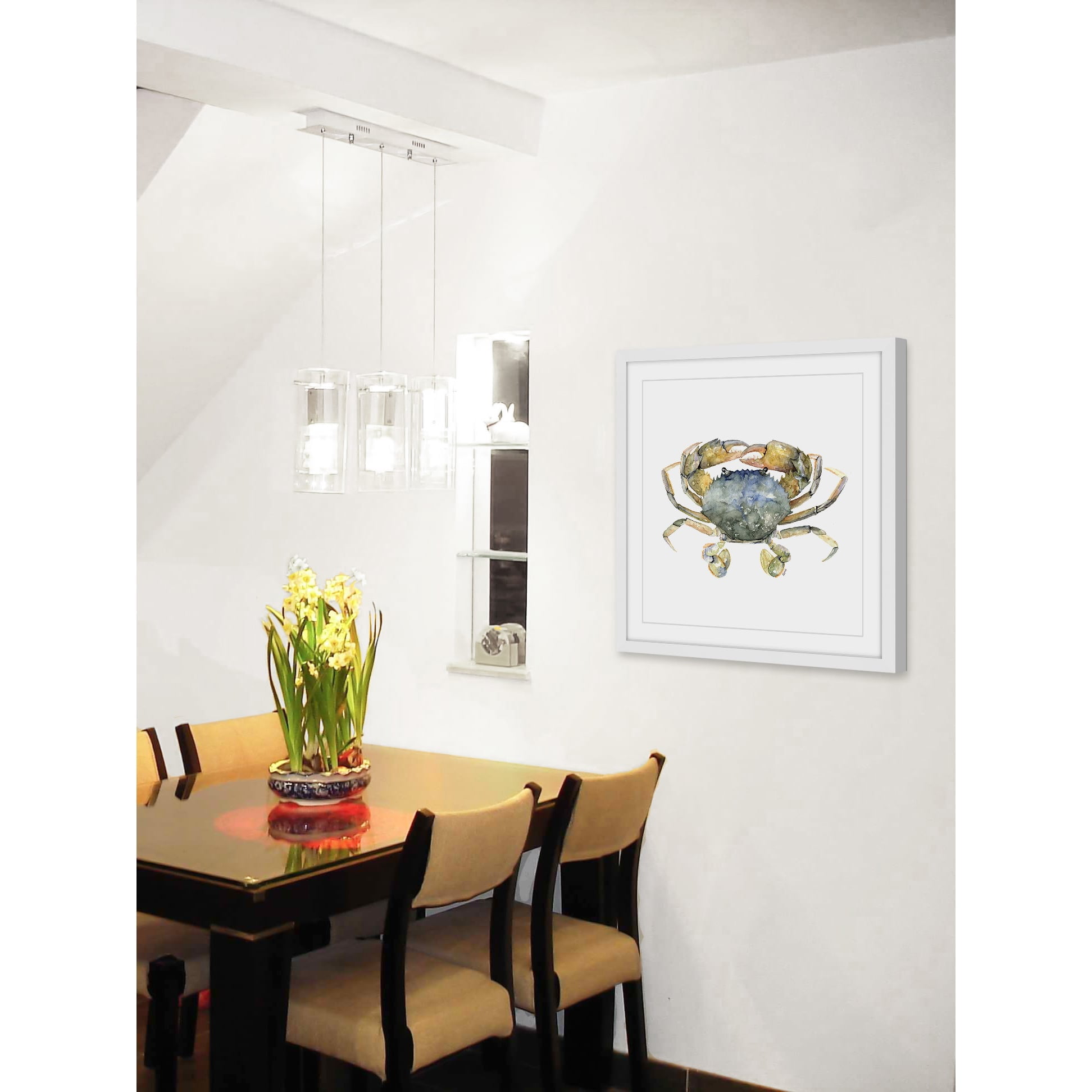 Marmont Hill "Blue Crab" by Rachel Byler Framed Painting Print