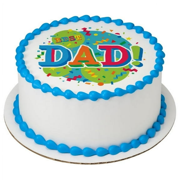 Best Dad Cake Decoration Edible Frosting Photo Sheet #49472