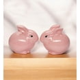 thumbnail image 2 of Cosmos 61107 Gifts Ceramic Pink Bunny Salt and Pepper Set, 3-3/4 Inches High, 2 of 3