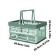 thumbnail image 3 of Cesta de almacenamiento plegable portátil - Caja de plástico apilable para picnic, compras y organización del hogar, 30,5x20,5x16,5 pulgadas, verde rosa, 3 of 6