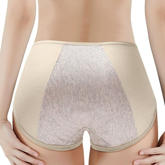 Panties for Women Underwear Crotch Mid Waist Side Leakage Sanitary Pants Menstrual Briefs
