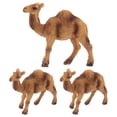 thumbnail image 1 of 3pcs simulación figuras de camello modelos animales salvajes adornos de escritorio creativos, 1 of 5