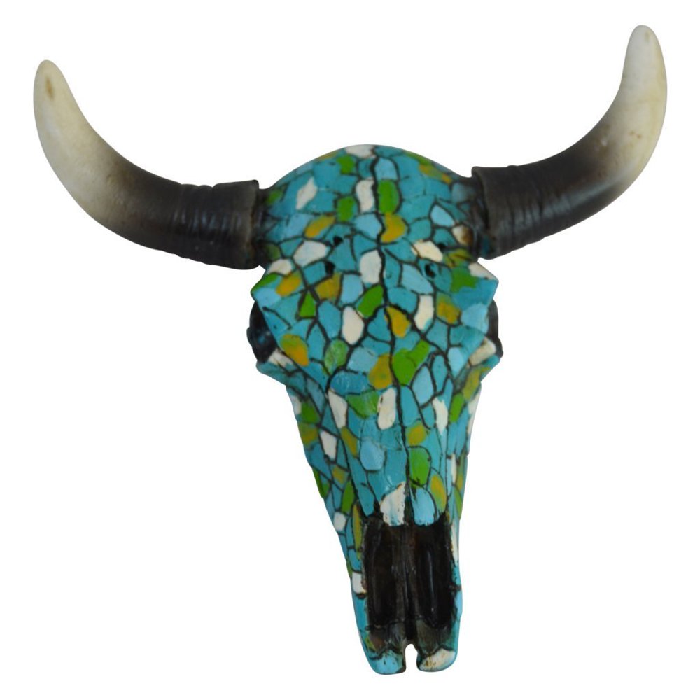 Pine Ridge Southwestern Mosaic Skull Steer Bull