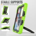 thumbnail image 5 of TECH CIRCLE Rugged Case for Apple (10.2-Inch) iPad Tablet (iPad 9th/8th/7th Gen) - Drop Proof Protective Kickstand Case Portable Handle Sturdy Cover with [Screen Protector], Green+Black, 5 of 8