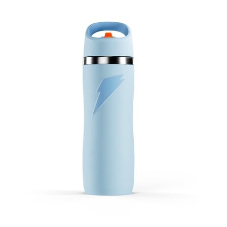Gatorade 'Overtime' 32oz Stainless Steel Water Bottle, Straw Cap, Light Blue