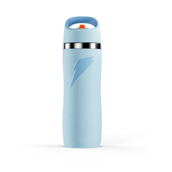 Gatorade 'Overtime' 32oz Stainless Steel Water Bottle, Straw Cap, Light Blue