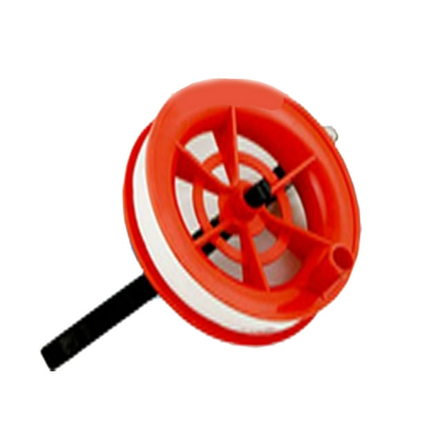 Vogacara Flying Kite Lines Ballbearing Red Winder Exquisito hecho a mano de forma redonda White String Board Outdoor Cord Tools Twisted Juegos de césped Vogacara WJ2023-00B