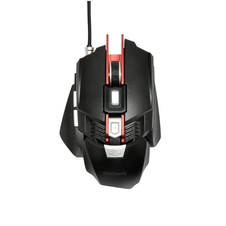 BlackWeb RGB Programmable Gaming Mouse with Adjustable Palm
