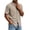 Khaki, variant on CBASIHI Mens Short Sleeve Button Down Shirts- Summer Casual Loose Fit Breathable Collared Business Work Wear Top Light Blue Size S-3XL